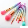 Makeup Borstes 3D Gradient Pink Purple Blue Pro Beauty Tool Kit för Blush BK Powder Eye Shadow Highlight Drop Delivery Health Tools DHDXN