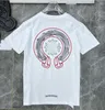 Summer Mens Classic T Shirts Marka TOP T-shirty CH White Short Sweater swobodne wytłoczone litera podkowa sanskrycka wzór projektantów3p8o