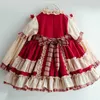 Girl's jurken 2021 Nieuwe babymeisjes jurk meisjes prinses lolita jurk lange mouw kinder optochtjurk voor meisjes feestjurk babyjurk w0224