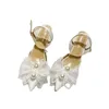 Klädskor bröllop 2023 Fairy High Heels Pearl Bow Bridal Princess