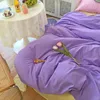 Set di biancheria da letto Tessili per la casa Ragazza Set di biancheria da letto per bambini Miele Rosa pesca Copripiumino Lenzuolo Federa Donna Letti per adulti Lenzuolo King Queen Full Pink 230227