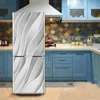 壁ステッカー3D大理石冷蔵庫ドアカバー冷蔵庫の壁紙自己接着剤フリーザーラインビニールフィルムデカールアート壁画キッチン230227