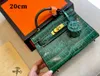 Chain Shoulder Women Lock Bags Sier Designer Gold Tote Buckle Handbag Cross Body Alligator Pattern Leather Bag Letter Hardware Tops