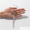 car dvr Garden Decorations Sier Suncatcher Hanging Crystal Prism Light Catcher Window Sun Rainbow Maker Prisma Decoration Wedding Gift Drop Dhzjh