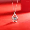 Kedjor 2023 Classic 925 Silver Moissanite Smart Pendant Women's Necklace Water Drop Type Wholesale Customizable Party Accessories