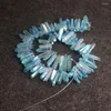 Pendant Necklaces Natural Blue AB Gem Stone Necklace Crystal Quartz Hexagonal Point Pendulum Column Reiki Healing Chakra Jewelry