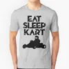 Herren T-Shirts Go - Kart Racing Eat Sleep Race Trend T-Shirt Herren Sommer Hochwertige Baumwolloberteile Karting