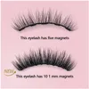 Falska ögonfransar 10 Magnetiskt ett par kostym Eyeliner Lashes Ten Magnet Set Drop Delivery Health Beauty Makeup Eyes DHG1R