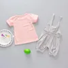 Completi di abbigliamento Estate Bambini Ragazze Nati Vestiti per bambini Set T-shirt di cartoni animati Tute Costume da bambino per abiti da boutique per bambini