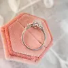 Pierścienie klastrowe naoutralna kamień księżyca dla kobiet Owalny Solidny 925 Srebrny pierścionek Wedding zaręczynowy Bride Fine Jewelryclaster ELOI22