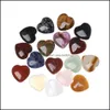 bil DVR Stone Heart -formad naturlig svart kvarts Gemstone Crystal Healing Chakra Reiki Craft Fun Toys 20x6mm Drop Leverans smycken DHD47