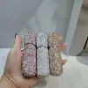 Botellas de almacenamiento Botella de perfume de 10 ml Resistente al desgaste Portátil Brillante Exquisito Lujoso Regalo de cumpleaños Plástico Embed Rhinestone Spray para Ho