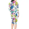 Casual Dresses Themes Dreams Subliminal Print Long Sleeve Sheath DressCasual