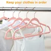 Hangers Racks 10/30pcs High Quality Velvet Dryer Hanger Wardrobe Organizer Clothes Rack Non-Slip Suit Shirt Coat Flocking Hanger Space Saving 230227