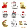 CAR DVR CLASPS HOOKS Noosa Christmas Hat Snap Rhinestone Button Fit DIY 18mm Button Armband Halsband smycken gåva Drop Leverans Fynd DHPOP