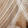 Mosquito Net Romantic Princess Lace Canopy No Frame for Twin Full Queen King Bed Bedcover Curtain For Baby Kids Reading Playing 230227