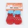 Vêtements pour chiens Chaussettes pour animaux de compagnie Chaussettes pour chiotsFournitures pour animaux de compagnie Chaussettes en coton thermique antidérapantes tricotéesChat de Noël