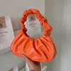 2023 Solid Color Cloud Pleated Handbags for Women PU Bags Leisure Armpit Bag Shopping Shoulder Bags Designer Dumpling Handbag Female