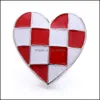 bil DVR ÖVRIGT Black Red White Grid Heart Snap -knapp smyckekomponenter Sier 18mm Metal Snaps Knappar Fit Armband Bangle Noosa Drop Deliver DHWQQ