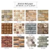 Wall Stickers 15PCS Sticker Waterproof PVC imitation brick papers for TV walls living room bedroom kitchen kids rooms painted surface 230227