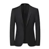 Men's Suits Blazers Boutique Men's Fashion Business Cultivate One's Morality Leisure Pure Color Gentleman's Wedding Presided Over Work Blazer 230227