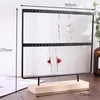 Jewelry Pouches Mordoa Wood 44 Holes Earrings Organizer Holder Necklaces Rack 2 Layer Display Stand Accessories Findings