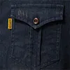 Mäns avslappnade skjortor Aiopeson varumärke elastisk bomull denim skjorta långärmad kvalitet cowboy för smala fit s designer kläder 230227