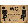 Vintage-Kunst-Blechschild für Zuhause, lustige Dekoration, WC-Blechschild, WC, Toilette, Toiletten, Wandkunst, Badezimmer, Toilette, Toilette, Wanddekoration, personalisierbar, Größe 30 x 20 cm, W02