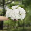 Fleurs décoratives Couronnes Hortensia Artificielle Real Touch Latex 21 pouces Grand pour la décoration de la maison Bouquet de mariée Mariage 3Pcs 230227