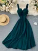 Casual Dresses Woherb Summer Robe Dress Women V Neck Long Party Sexig Tank Backless Spaghetti Strap Maxi Female Holiday Vestidos 230227