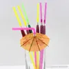 Paglia di plastica Ombrelloni da cocktail Ombrelli Bevande Scelte Articoli per feste per eventi di nozze Vacanze Luau Sticks KTV Bar Decorazioni per cocktail12