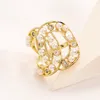 18K Gold Rings Fashion Designer Brand Rings Design for Women Shining Jewelry Minority Design Love Charms Supplies Adjustable Popular Couple Accessories