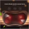 Massaging Neck Pillowws New Masr Pillow Electric Infrared Heating Kneading Shoder Back Body Mas Car Home Dualuse Drop Delivery Health Dh1Eh