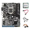 Motherboards -B75 12USB ETH Mining Motherboard G630 CPU 2XSATA Kabel 4PIN zu SATA 12USB3.0 B75 USB Miner