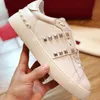 Pair Shoes Women Fashion Open Untitled Studs Sneaker Men Casual Shoe Rubber Luxury Designer Leather Printed Sneakers Size 34-44