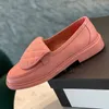 Dress Shoes Round Toe Small Leather Shoes Women's Fashion Metal Decoration Loafers Solid Color British Style All-match Flat Single Shoes 230227