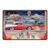 Posto de gasolina pintura de arte de óleo sinal sinal carr carro de metal ché de metal de parede barra de garagem artesanato em casa decoração personalizada sinais de lata de metal tamanho 30x20cm w02