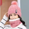 Beanies Beanie/Skull Caps Winter Knitted Hats Women Thick Warm Beanie Skullies Hat Female Knit Letter Bonnet Outdoor Riding Sets