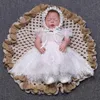 Robes d'été en dentelle pour filles de 1 an, tenue d'anniversaire, chapeau pour bébé, longueur aux genoux, vêtements de mariage, nés à 24 mois, OBF204013