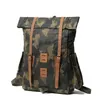 Backpack Canvas Waterproof Outdoor Travel Large Capacity Mountaineering Bag Camouflage Camping