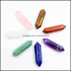 car dvr Stone 7 Chakra Set Reiki Natural Crystal Square Polishing Amethyst Rose Quartz Yoga Energy Bead Healing Decoration Drop Delivery Jewe Dhgo7