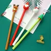 1pcs Christmas Gift Gel Pen Cute Snowman Black Ink Pens 0.5mm Writing Tool Signature Kawaii School Supplies Office Supply