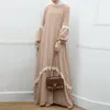 Vêtements ethniques ZANZEA Casual Lâche Dubaï Turquie Solide Robe Femmes Musulman Latern Manches Abaya Robe Élégant Dentelle Patchwork Hijab 230227