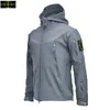 plus size coat Spring and Autumn Stone Men's Jacket island Stand Collar Hooded Solid Men's Casual Windproof Outdoor Is land Jacket Coat New XXXL2