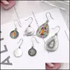 car dvr Dangle Chandelier Mticolor Sun Flower Drop Earrings Womens Vintage Stone Circle Ms. Ornaments Charm Party Gifts Delivery Jewelry Dhndg