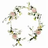 car dvr Decorative Flowers Wreaths 1.85M Artificial Rose Ivy Vine Wedding Decoration Real Touch Silk Flower String Home Hanging Garland Pa Dhobk