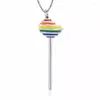 Hanger kettingen K001 Lollipop urn ketting voor as roestvrij staal hekel memory herdenkingscrematie sieraden mannen vrouwen