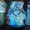 Nattljus toalettbundet Hanako Kun 3D LED -ljus Yugi Amane Anime Figur RGB Lamp för vänner gåva lava sovrum bord manga dekor