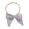 New children's cotton and hemp bow nylon hair band cute baby hand butterfly ice headband hair accessories