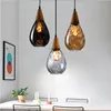 Lampes suspendues Nordic LED Lights Gouttelettes d'eau Éclairage en verre Luminaires Cuisine Suspension Lampe Loft LuminairesPendentif